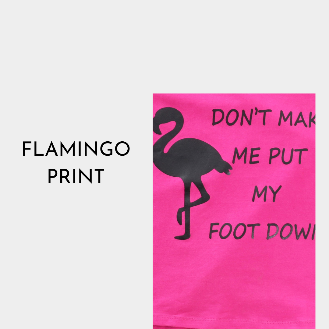 Women's Flamingo Night Suit - Full Sleeves - Notched Collar – Fluffalump